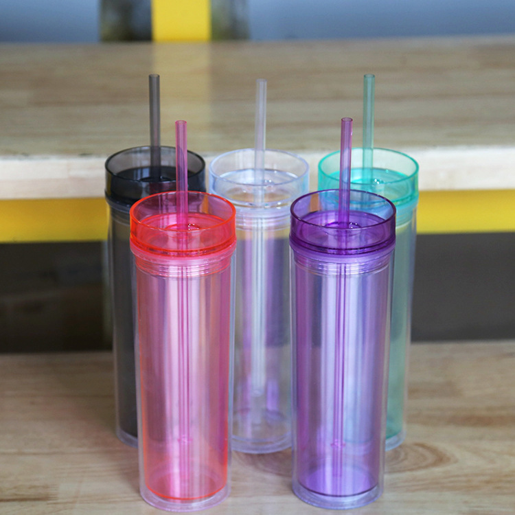 Hot Sell 650ml Reusable Eco Plastic Double Wall Water Cup with Straw and  Lid LED Light - China Reusable Plastic Double Wall Water Cup with LED,  650ml Double Insulated Plastic Cups with