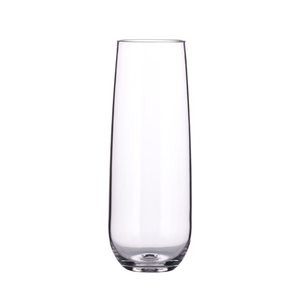 Factory Promotional Disposable Water Glass Price - Charmlite Thickness Colored Champagne Flutes Stemless Champagne Glass 280ml Acrylic Flutes – 10 oz – Charmlite