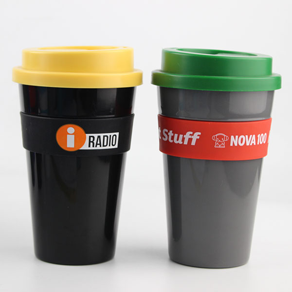 Reusable Coffee Cup With Screw Lid Branded