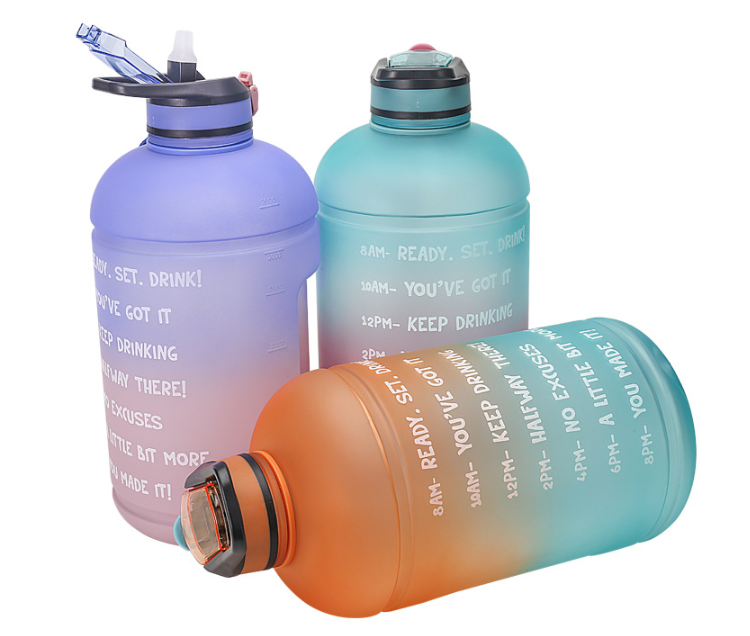 Water Bottle With Time Marker - Ready Set Glow - 1 Gallon