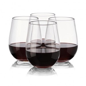 Charmlite Durable-use 100% Tritan Stemless Wine Glass Barware Glass – 16 oz