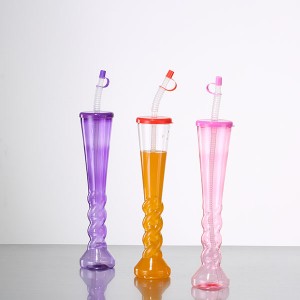 Charmlite Stylish Drinking Plastic Yard Glass – 12 oz / 17 oz – 350 ml / 500 ml