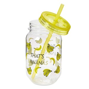 Charmlite Recyclable Plastic Mason Cocktail Cup, Shatterproof and BPA-free Drinking Jar