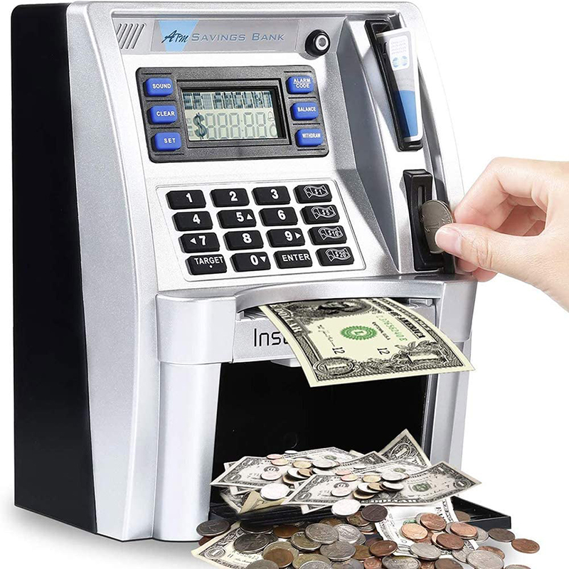 Excellent quality Cheap Piggy Bank - ATM Savings Bank Electronic Mini ATM Piggy Bank Cash Coin Educational ATM for Birthday Gift – Charmlite