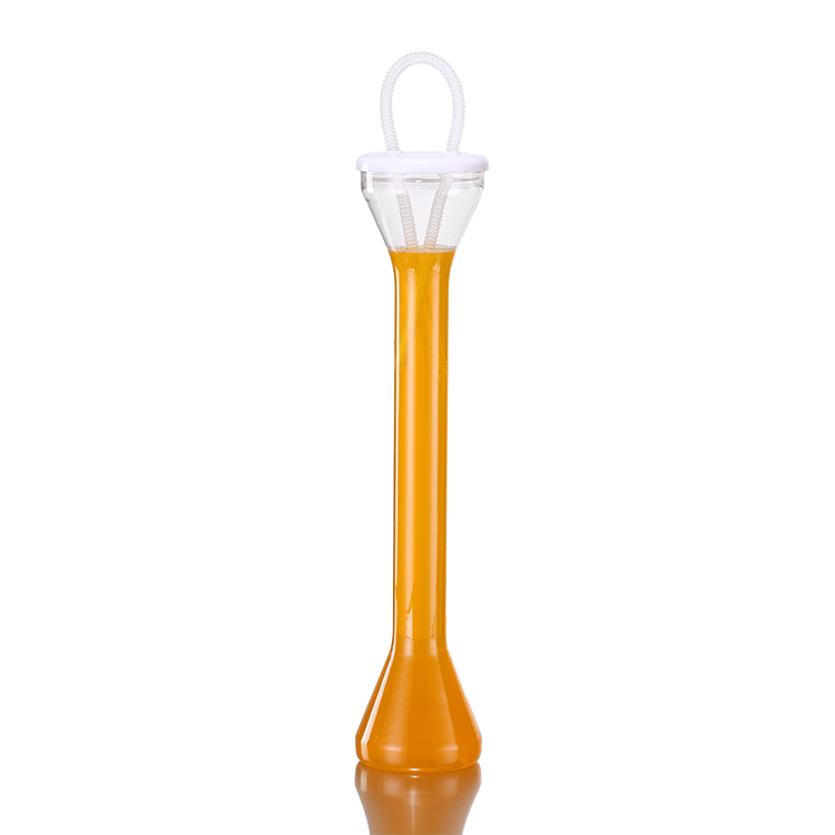 Factory wholesale Plastic Drinking Yard Glass - Charmlite Party Plastic Long Neck Slush Yard Cup With Straw – 24 oz / 700 ml – Charmlite