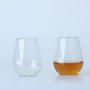 Hot sale Unbreakable Tritan / PET Clear wine glass stemless Wine Glasses wholesale