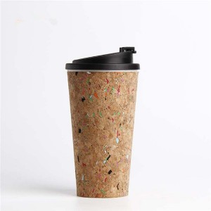 Charmlite 2020 NEW Natural Cork Coffee Mug with Lid Reusable and Biodegradable Material 16oz