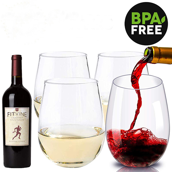 Good Quality Wine Glass - Charmlite Durable-use 100% Tritan Stemless Wine Glass Barware Glass – 16 oz – Charmlite