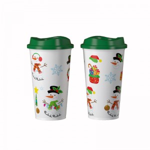 Reusable Plastic Travel Cups Mugs, Tumbler for Hot Cold Drinks, Travel Cup to Go Coffee Cup