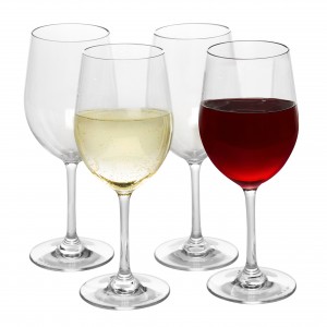 Charmlite Unbreakable Wine Glasses  100% Tritan  Shatterproof Reusable And Dishwasher Safe Goblet Glass – 14oz