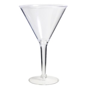 Plastic Martini Glass, Jumbo, Clear 32 oz