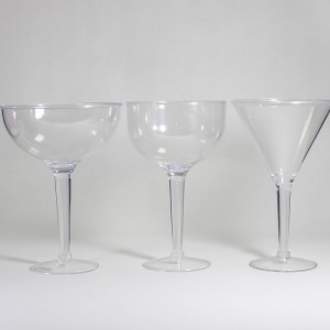 Charmlite Large Size Plastic Margarita Glass Cups Party Decoration  Cocktail Cups, Theme for Carnivals 55oz