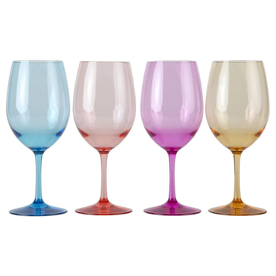 One of Hottest for Gold Rimmed Plastic Cups - Charmlite Shatterproof Red Wine Glass Tritan Wine Goblets Acrylic Stemmed Wine Glass- 20.5oz – Charmlite
