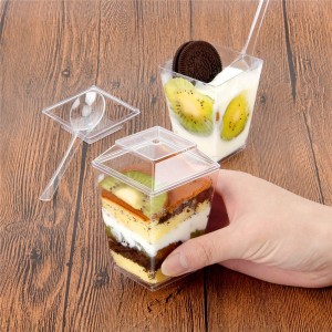 Wholesale 2oz Transparentes Plastic Mousse Dessert Cup