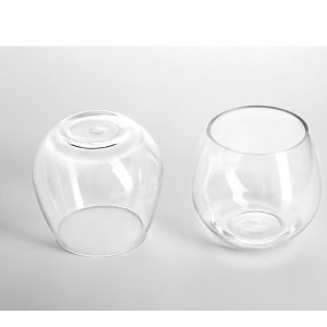 Unbreakable plastic customized logo clear wine glass