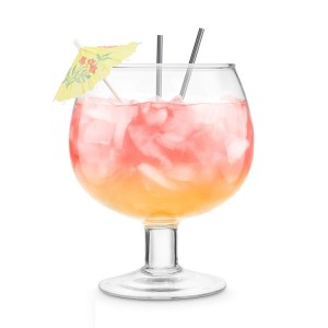 Plastic Footed Cocktail Fish Bowl Unbreakable 60oz 1.7ltr