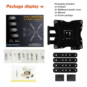 Discountable price Nb 757-L400 Strong 6 Arm 32-70″ Vesa LCD TV Mount Bracket Wall with Plastic Cover 100lbs Swing Arms Restractable Articulating