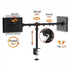 Manufacturer Accept OEM&ODM Dual-Screen Monitor Mount