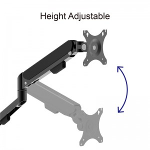 100% Original Monitor Desk Mount Gas Spring Stucture with Tension Adjustable Single Arm