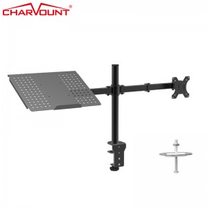 High-Quality 3 Monitor Stand Manufacturer –  Monitor Arm with Laptop Stand – CHARM-TECH