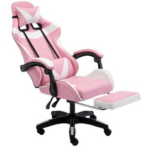2019 China New Design Wholesale Amazon Hot Selling OEM Leather Ergonomic Cadeira Gamer Chair PC Gaming Racing Office Chair with Footrest