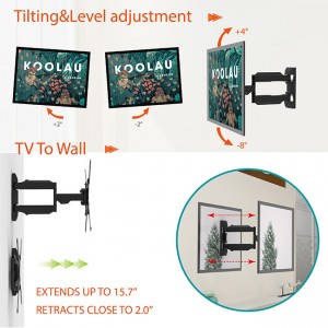 OEM Supply Cold Rolled Steel TV Wall Mount for Most 26″-55″ LED TV Full Motion Swivel TV Brackets