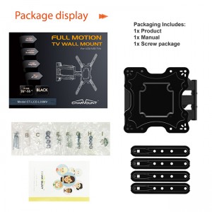 factory Outlets for 2022 to Canada Nb P4 Full Motion Articulating TV Wall Mount Bracket for 32″-55″ LED LCD Plasma Flat Screen Monitor Max Loading 27kg TV Stand