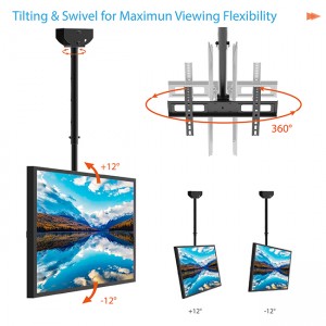High-Quality Installing Tv On Wall Factory –  Telescopic LCD Ceiling TV Wall Mount – CHARM-TECH