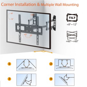 Factory Free sample Corner TV Wall Mount for Most 17′ -37′ Tvs