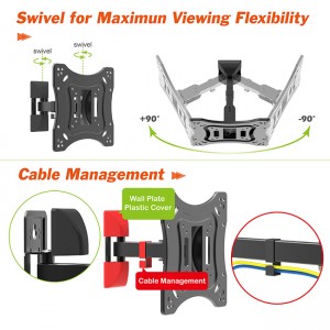 Big discounting 12 Degree up and Down Full-Motion Butterfly TV Mount (PMC801B)