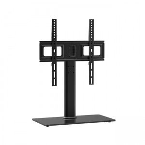 Height Adjustable TV stand with glass base