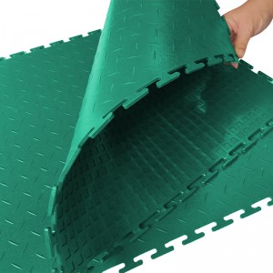 [K13-73] Durable Garage Workshop warehouse Non-slip Interlocking PVC Floor Tile