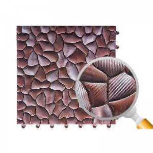 CHAYO Protizdrsna prepletena PVC talna ploščica serije K3-Topel kamen