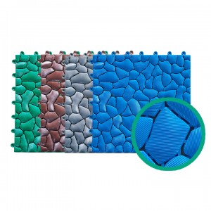 CHAYO אריחי רצפת PVC משתלבים נגד החלקה מסדרת K3- אבן חמה