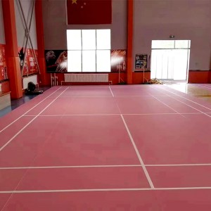 Indoor Sprung Vinyl Sports Flooring Plastic PVC Non-slip Basketball Badminton Court Floor