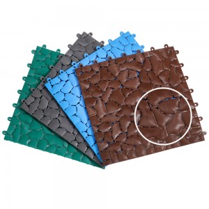 CHAYO Anti-ukutyibilika Interlocking PVC Floor Tile K3 Series-Warm Stone