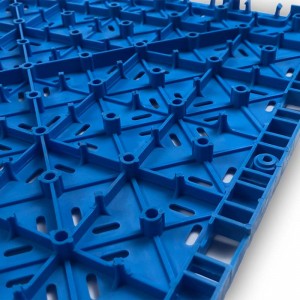 Interlocking Sports Floor Tiles Arc-Perforated Design Basketball Playgrounds K10-1306