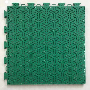 Outdoor Playground Flooring Sports Tile Plastic Basketball Court Floor Vented Snap Grid-Loc Tile