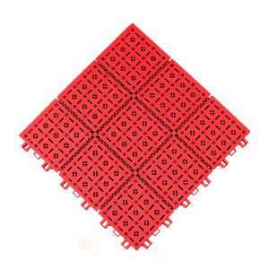 PP Interlocking Floating Tile ပလပ်စတစ် Modular Vinyl အားကစားလျှပ်တစ်ပြက်ကြမ်းခင်းကြွေပြားများ
