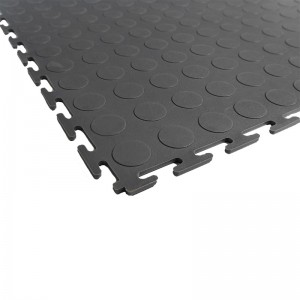 Coin Pattern anti-skid warehouse workshop garahe PVC flooring tile