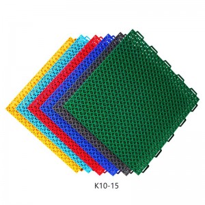 [K10-15] PP Interlocking Floor Tile For Sports Court Kindergarten-Diamond & Star Grid