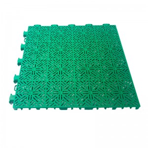 [K10-50] Outdoor Pp Sports Floor Tile Click Lock Resilient Vinyl Tile Flooring for kindergarten playground