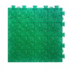 Outdoor Pp Sports Floor Tile Click Lock Resilient Vinyl Tile Flooring ສໍາລັບສະຫນາມເດັກຫຼິ້ນອະນຸບານ