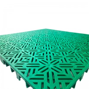 Sports Floor Tile Click Lock Resilient Vinyl Flooring for Kindergarten Playground K10-50