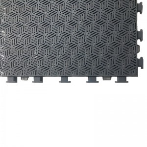 플라스틱 연동 바닥 타일 야외 미끄럼 방지 비닐 체크 무늬 바닥 타일 30.48X30.48cm