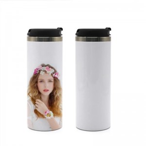 Sublimation Blank 450ml Travel Coffee Mug Water Bottle Stainless Steel Thermos Tumbler Cups Vacuum Flask Drink Bottle