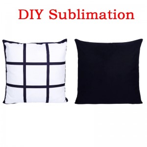 Sublimation Pillowcase White And Black Plaid Square Sofa Cover Custom Heat Transfer Christmas Decor Gift For Family
