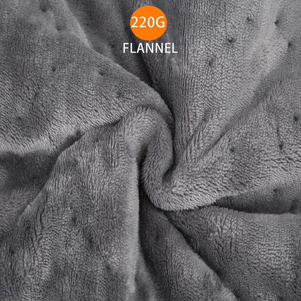 Flannel Heated Gray Blanket for ultimate Warmth