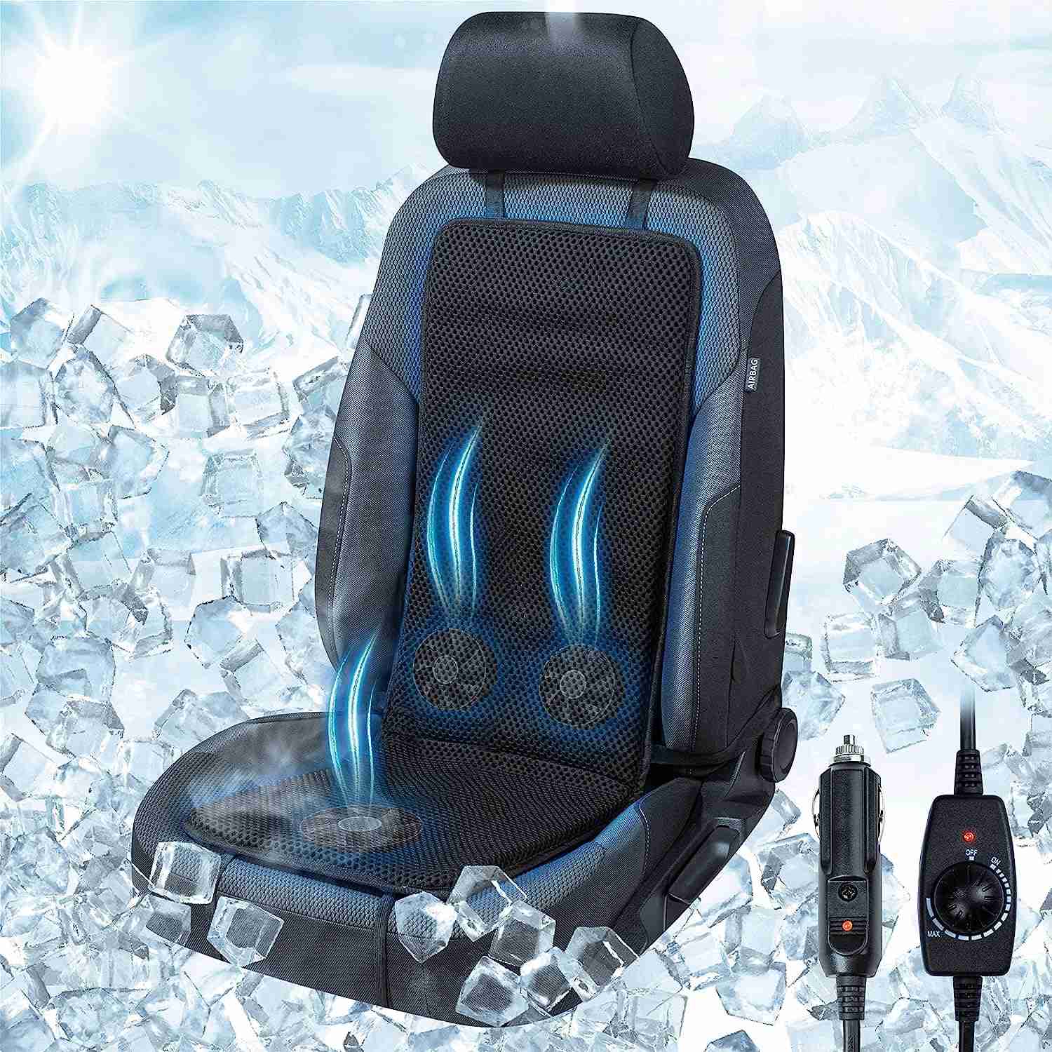 Cooling gel seat pad with High-Speed Fan for Rapid Cooling Featured Image