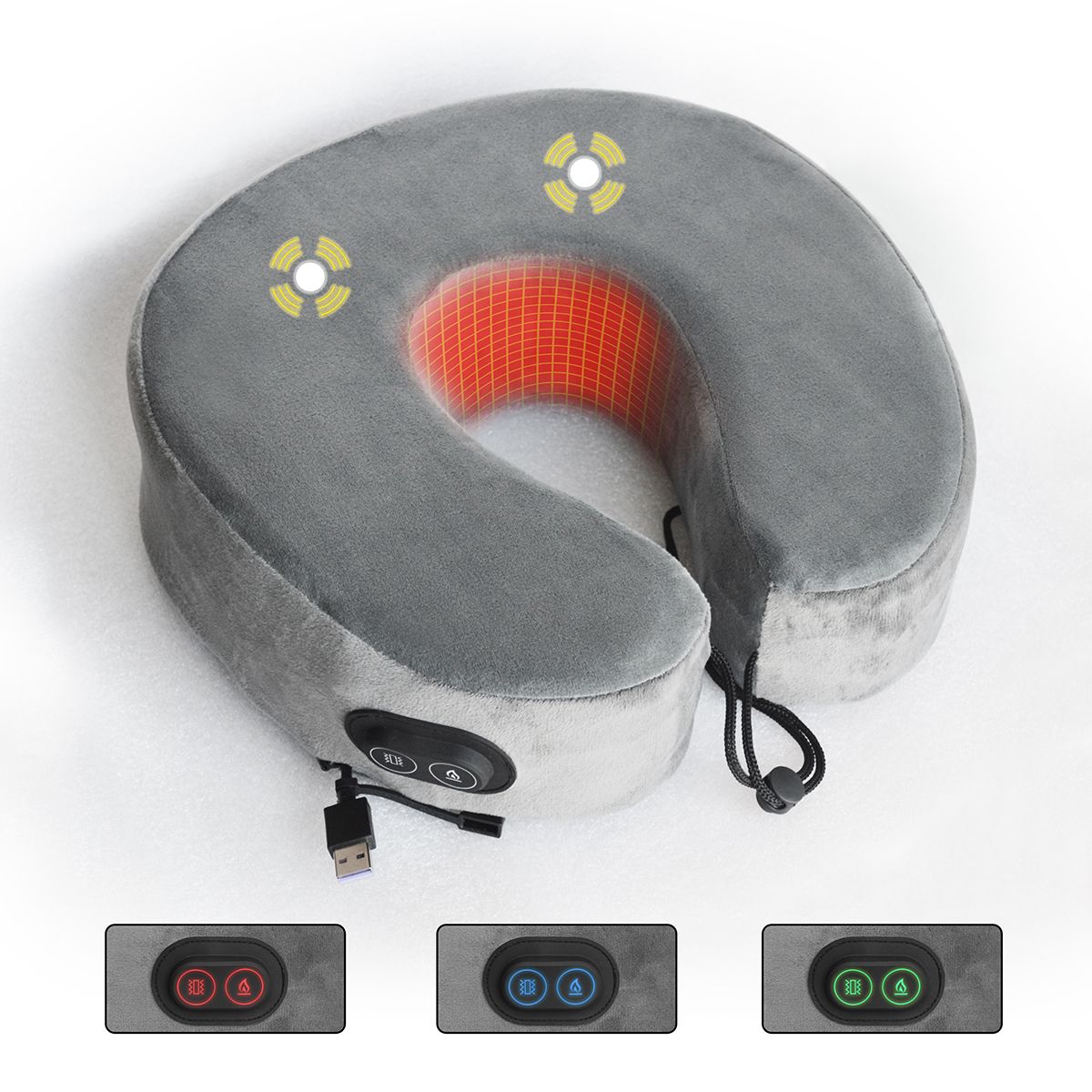 With 3 setting USB Neck massage heating